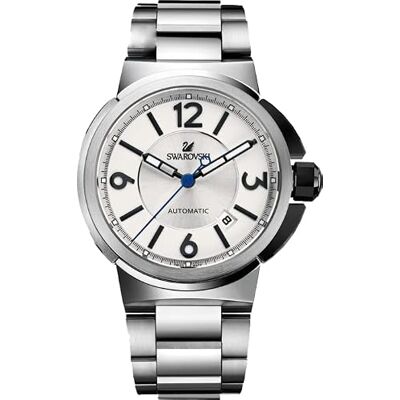 Swarovski Montre Piazza Grande Automatique Argent STS Homme Cadran Blanc Référence 1094358 Swarovski Montre Piazza Grande Automatique Argent STS Homme Cadran Blanc Référence 1094358