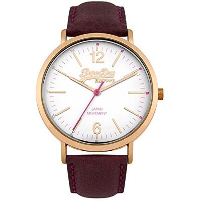Superdry Montre à quartz analogique pour femme avec bracelet en cuir SYL-SYL194V Superdry Montre à quartz analogique pour femme avec bracelet en cuir SYL-SYL194V