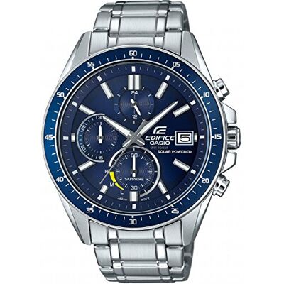 Casio Montre chronographe solaire pour homme avec bracelet en acier inoxydable EFS-S510D-2AVUEF, argenté, Bracelet Casio Montre chronographe solaire pour homme avec bracelet en acier inoxydable EFS-S510D-2AVUEF, argenté, Bracelet