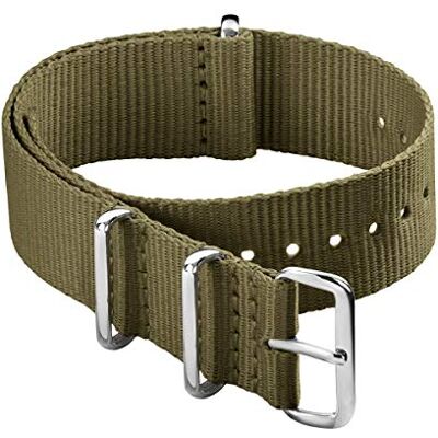 Archer Watch Straps Bracelets de Montre Classiques en Nylon Style NATO (Olive, 18mm) Archer Watch Straps Bracelets de Montre Classiques en Nylon Style NATO (Olive, 18mm)