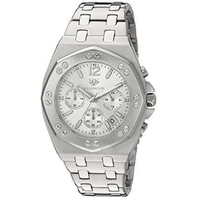 Wellington WN511-111 Montre Homme Quartz Analogique Chronomètre Bracelet Acier Inoxydable Argent, Argent/Argent, bracelet Wellington WN511-111 Montre Homme Quartz Analogique Chronomètre Bracelet Acier Inoxydable Argent, Argent/Argent, bracelet