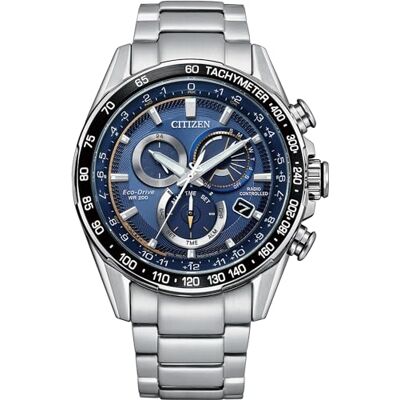 Citizen Montre chronographe Eco-Drive pour homme avec bracelet en acier inoxydable, bleu, Einheitsgröße, Bracelet Citizen Montre chronographe Eco-Drive pour homme avec bracelet en acier inoxydable, bleu, Einheitsgröße, Bracelet