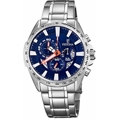 Festina Montre chronographe à quartz unisexe pour adulte avec bracelet en acier inoxydable F6864/3 Festina Montre chronographe à quartz unisexe pour adulte avec bracelet en acier inoxydable F6864/3