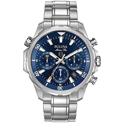 Bulova Montre Silvertone Homme, bleu, One Size, Étoile marine Bulova Montre Silvertone Homme, bleu, One Size, Étoile marine