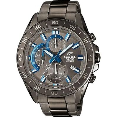 Casio EFV-550GY-8AVUEF Montre analogique à quartz pour homme avec bracelet en acier inoxydable, Noir, Bracelet : Casio EFV-550GY-8AVUEF Montre analogique à quartz pour homme avec bracelet en acier inoxydable, Noir, Bracelet :