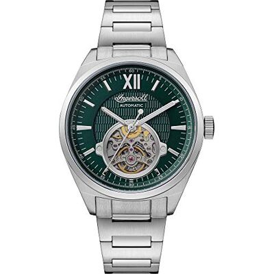 Ingersoll 1892 Die Shelby I10903 Montre automatique pour homme, Argenté/vert, Bracelet Ingersoll 1892 Die Shelby I10903 Montre automatique pour homme, Argenté/vert, Bracelet