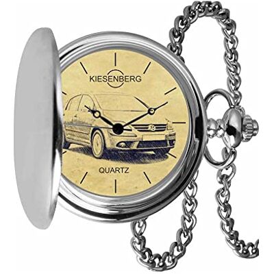 KIESENBERG Montre gousset vintage Argent Cadeau personnalisé pour Golf Plus Montre Homme TA-5048, argenté KIESENBERG Montre gousset vintage Argent Cadeau personnalisé pour Golf Plus Montre Homme TA-5048, argenté
