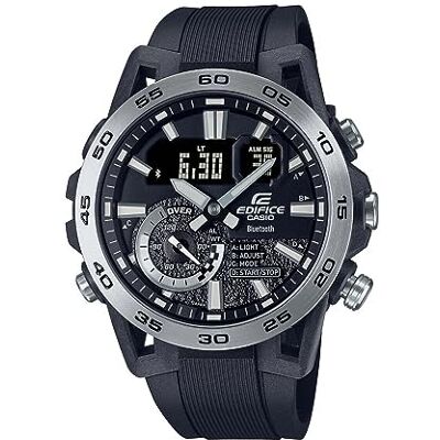 Casio ECB-40P-1AEF Montre à quartz analogique numérique pour homme avec bracelet en plastique, Noir, Sangle Casio ECB-40P-1AEF Montre à quartz analogique numérique pour homme avec bracelet en plastique, Noir, Sangle