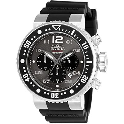 Invicta Pro Diver 26732 Montre à quartz pour homme en acier inoxydable Cadran noir, Black, Bracelet Invicta Pro Diver 26732 Montre à quartz pour homme en acier inoxydable Cadran noir, Black, Bracelet