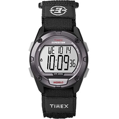Timex Expedition CAT T49949 Montre numérique pour homme à bracelet à enfilage rapide noir Timex Expedition CAT T49949 Montre numérique pour homme à bracelet à enfilage rapide noir