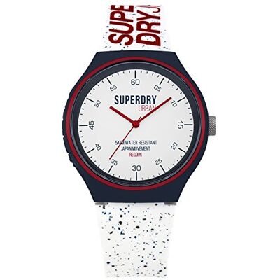 Superdry Montre Mixte Adulte, Quartz Analogique Bracelet Silicone SYG227W Superdry Montre Mixte Adulte, Quartz Analogique Bracelet Silicone SYG227W