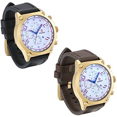 JewelryWe Montre élégante pour homme Bracelet en cuir Étanche Calendrier Décontractée Analogique Quartz Chronomètre Multifonction Avec cadran blanc et rouge Noir et marron, Noël, anniversaire JewelryWe Montre élégante pour homme Bracelet en cuir Étanche Calendrier Décontractée Analogique Quartz Chronomètre Multifonction Avec cadran blanc et rouge Noir et marron, Noël, anniversaire