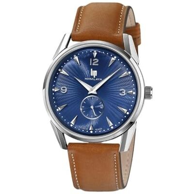 Lip Montre Himalaya 40 mm Seconde Excentrée Cadran Bleu, Bleu, sangle Lip Montre Himalaya 40 mm Seconde Excentrée Cadran Bleu, Bleu, sangle