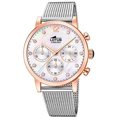 Lotus Montre à quartz analogique pour femme avec bracelet en acier inoxydable 18788/1 Lotus Montre à quartz analogique pour femme avec bracelet en acier inoxydable 18788/1