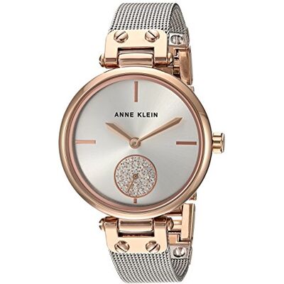 Anne Klein Montre habillée AKA3351811, Argenté/or rose., Bracelet Anne Klein Montre habillée AKA3351811, Argenté/or rose., Bracelet