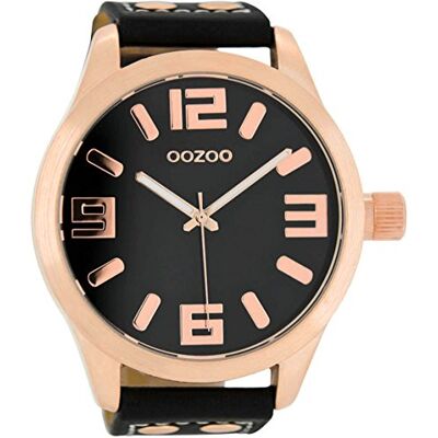 Oozoo C1109 – Montre pour Hommes, Bracelet en Cuir Couleur Noir Oozoo C1109 – Montre pour Hommes, Bracelet en Cuir Couleur Noir