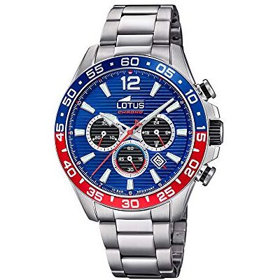 Lotus Montre homme 18696/1 couleur boîtier en acier inoxydable 316l argenté bracelet en acier inoxydable 316l argenté, bleu, Bracelet : Lotus Montre homme 18696/1 couleur boîtier en acier inoxydable 316l argenté bracelet en acier inoxydable 316l argenté, bleu, Bracelet :
