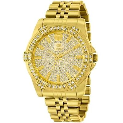 Marea Montre femme B41425/2 en acier doré avec zircons 42 mm, quartz CIT2035 Marea Montre femme B41425/2 en acier doré avec zircons 42 mm, quartz CIT2035