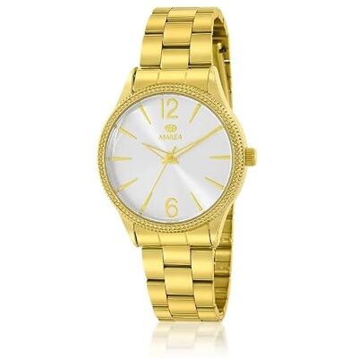 Marea Montre femme B41413/7 en acier doré 36 mm, cadran blanc, 5 ATM, quartz Marea Montre femme B41413/7 en acier doré 36 mm, cadran blanc, 5 ATM, quartz