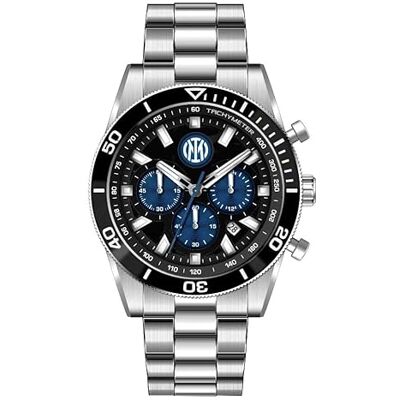 LOWELL Montre chronographe Homme Inter by P-I0477UNB, bleu, Bracelet LOWELL Montre chronographe Homme Inter by P-I0477UNB, bleu, Bracelet