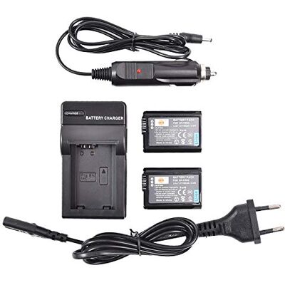 DSTE 2-Pack NP-FW50 Batterie et Chargeur compatible for Sony a3000 a6000 a6100 a6500 DSTE 2-Pack NP-FW50 Batterie et Chargeur compatible for Sony a3000 a6000 a6100 a6500