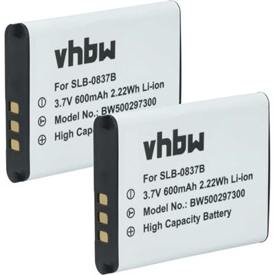 vhbw 2X Batteries Compatible avec Samsung Digimax L201, L301, L70, L83t, NV10, NV15, NV20 Appareil Photo, Reflex numérique (500mAh, 3,7V, Li-ION) vhbw 2X Batteries Compatible avec Samsung Digimax L201, L301, L70, L83t, NV10, NV15, NV20 Appareil Photo, Reflex numérique (500mAh, 3,7V, Li-ION)