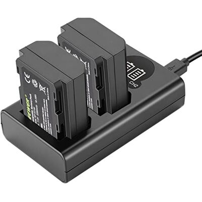 NEEWER NP-FZ100 Kit Chargeur de Batterie de Remplacement, Compatible avec Sony a7IV, a1, a9II, a9, a7SIII, a7RIV, a7RIII, a7III, 2 Packs Batteries Li-ION 2280mAh, Chargeur Double USB avec Ecran LCD NEEWER NP-FZ100 Kit Chargeur de Batterie de Remplacement, Compatible avec Sony a7IV, a1, a9II, a9, a7SIII, a7RIV, a7RIII, a7III, 2 Packs Batteries Li-ION 2280mAh, Chargeur Double USB avec Ecran LCD