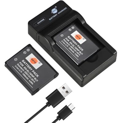 DSTE 2PCS EN-EL19 Batterie et Chargeur compatible avec Nikon Coolpix S100 S2500 S2600 S2700 S3200 DSTE 2PCS EN-EL19 Batterie et Chargeur compatible avec Nikon Coolpix S100 S2500 S2600 S2700 S3200
