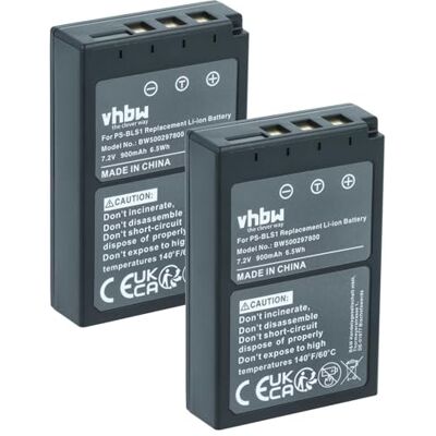 vhbw 2X Batteries Compatible avec Olympus Pen E-P1, E-P2, E-P3, E-PL1, E-PL3, E-PM3 Appareil Photo APRN (900mAh, 7,2V, Li-ION) vhbw 2X Batteries Compatible avec Olympus Pen E-P1, E-P2, E-P3, E-PL1, E-PL3, E-PM3 Appareil Photo APRN (900mAh, 7,2V, Li-ION)