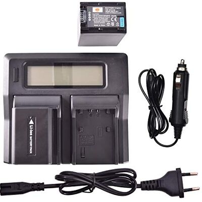 DSTE 2-Pack NP-FV100 Batterie + LCD Chargeur Compatible pour Sony DCR-SR15, DCR-SR21, DCR-SR68 DSTE 2-Pack NP-FV100 Batterie + LCD Chargeur Compatible pour Sony DCR-SR15, DCR-SR21, DCR-SR68