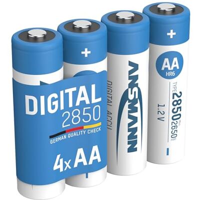 Ansmann Batterie AA type 2850 mAh (min. 2650 mAh) NiMH 1,2 V (lot économique) Piles Mignon AA rechargeables, haute capacité pour des besoins électriques élevés tels que LED, GoPro, lampe de poche Ansmann Batterie AA type 2850 mAh (min. 2650 mAh) NiMH 1,2 V (lot économique) Piles Mignon AA rechargeables, haute capacité pour des besoins électriques élevés tels que LED, GoPro, lampe de poche