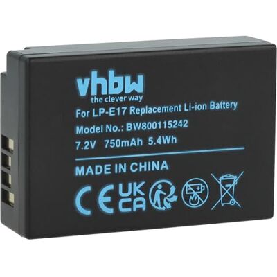 vhbw Batterie Compatible avec Canon EOS Kiss X10, Kiss X8i, Kiss X9, Kiss X9i, M3, M5, M6 Appareil Photo Digital Reflex APRN (750mAh, 7,2V, Li-ION) vhbw Batterie Compatible avec Canon EOS Kiss X10, Kiss X8i, Kiss X9, Kiss X9i, M3, M5, M6 Appareil Photo Digital Reflex APRN (750mAh, 7,2V, Li-ION)