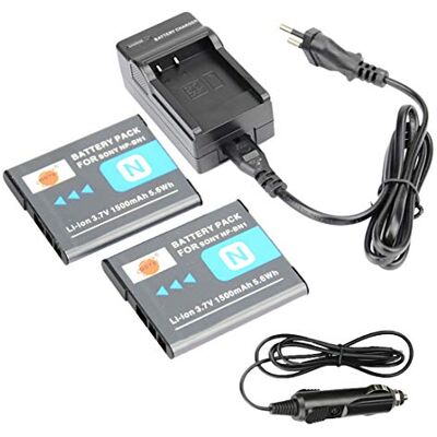 DSTE 2PCS NP-BN1 Batterie et Chargeur compatible avec Sony DSC-W520 DSC-W530 DSC-W550 DSC-W560 DSC-W610 DSTE 2PCS NP-BN1 Batterie et Chargeur compatible avec Sony DSC-W520 DSC-W530 DSC-W550 DSC-W560 DSC-W610
