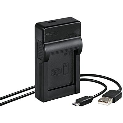 Hama Chargeur USB "Travel" (pour Panasonic DMW-BCM13, temoin à LED pour l'état de charge, comprend un chargeur USB "Travel" + un câble USB) Noir Hama Chargeur USB "Travel" (pour Panasonic DMW-BCM13, temoin à LED pour l'état de charge, comprend un chargeur USB "Travel" + un câble USB) Noir
