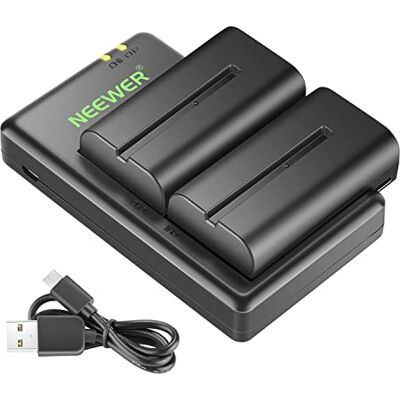 NEEWER NP-F550 Chargeur de Batterie Compatible avec Sony NP-F970 F750 F770 F960 F550 F530 F330 F570 CCD-SC55 TR516 TR716 TR818 TR910 Lumière LED/Moniteur/Curseur de caméra (2 Paquets,Noir) NEEWER NP-F550 Chargeur de Batterie Compatible avec Sony NP-F970 F750 F770 F960 F550 F530 F330 F570 CCD-SC55 TR516 TR716 TR818 TR910 Lumière LED/Moniteur/Curseur de caméra (2 Paquets,Noir)