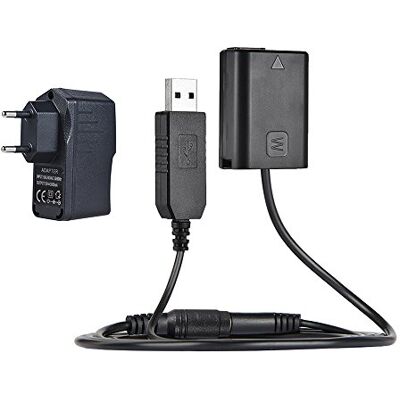 Andoer NP-FW50 Batterie factice + câble d'alimentation USB 5 V 2 A avec prise d'alimentation de rechange pour AC-PW20 pour Sony NEX-3/5/6/7 Series A33 A37 A35 A7 A7 A7II A6000 A6300 Andoer NP-FW50 Batterie factice + câble d'alimentation USB 5 V 2 A avec prise d'alimentation de rechange pour AC-PW20 pour Sony NEX-3/5/6/7 Series A33 A37 A35 A7 A7 A7II A6000 A6300