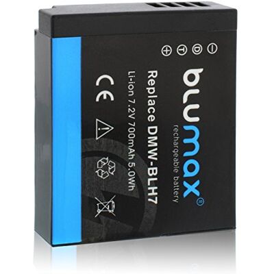 Blumax Batterie de rechange pour Panasonic DMW-BLH7 / DMW-BLH7E / DMW-BLH7PP Lumix DMC GM1 GM5 GF7 GX800 GF7 LX15 7,2 V 700 mAh Batterie haute performance Blumax Batterie de rechange pour Panasonic DMW-BLH7 / DMW-BLH7E / DMW-BLH7PP Lumix DMC GM1 GM5 GF7 GX800 GF7 LX15 7,2 V 700 mAh Batterie haute performance