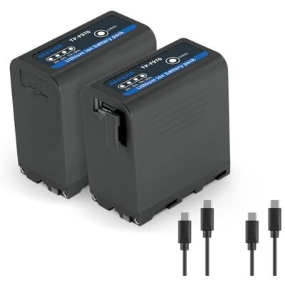 NEEWER 2 Batteries de Rechange NP-F970 7800mAh, Batterie NP-F Rechargeable Compatible avec Sony NP-F550 750 950 970, Charge Rapide USB C 20W PD pour Caméscope Éclairage LED Moniteur, TP-F970 NEEWER 2 Batteries de Rechange NP-F970 7800mAh, Batterie NP-F Rechargeable Compatible avec Sony NP-F550 750 950 970, Charge Rapide USB C 20W PD pour Caméscope Éclairage LED Moniteur, TP-F970