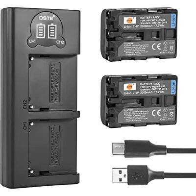 DSTE 2PCS NP-FM50 Batterie et Chargeur compatible avec Sony CCD-TRV108, CCD-TRV116, CCD-TRV118, CCD-TRV126, CCD-TRV128 DSTE 2PCS NP-FM50 Batterie et Chargeur compatible avec Sony CCD-TRV108, CCD-TRV116, CCD-TRV118, CCD-TRV126, CCD-TRV128