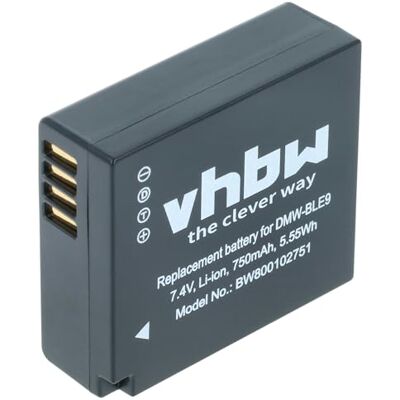 vhbw Batterie Compatible avec Panasonic Lumix DMC-TZ90, DMC-TZ91, DMC-TZ96, DMC-GX7, DMC-GF6 Appareil Photo APRN (750mAh, 7,2V, Li-ION) vhbw Batterie Compatible avec Panasonic Lumix DMC-TZ90, DMC-TZ91, DMC-TZ96, DMC-GX7, DMC-GF6 Appareil Photo APRN (750mAh, 7,2V, Li-ION)