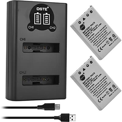 DSTE EN-EL5 Batterie (Paquet de 2) et Chargeur Compatible avec Nikon Coolpix P80 P90 P530 P5000 P5100 P6000 P500 DSTE EN-EL5 Batterie (Paquet de 2) et Chargeur Compatible avec Nikon Coolpix P80 P90 P530 P5000 P5100 P6000 P500