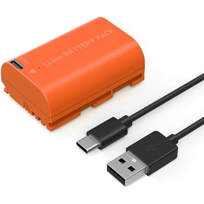 SMALLRIG LP-E6NH Batterie 2400mAh USB-C pour Canon R5, R6, R7, 2,5H Batterie Full Chargée pour Canon R6 Mark II, R, R5 C, 5D II/III/IV, 6D, 6D II, 7D, 7D II, 60Da, 70D, 80D, 90D, Orange 4968 SMALLRIG LP-E6NH Batterie 2400mAh USB-C pour Canon R5, R6, R7, 2,5H Batterie Full Chargée pour Canon R6 Mark II, R, R5 C, 5D II/III/IV, 6D, 6D II, 7D, 7D II, 60Da, 70D, 80D, 90D, Orange 4968