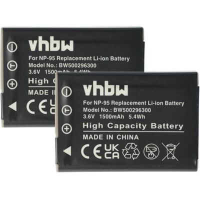 vhbw Set de 2 Batteries Appareil Photo pour Fujifilm FinePix F30, F-30, F31, F-31, F31fd, F-31fd comme Fuji NP-95, Ricoh DB-90 vhbw Set de 2 Batteries Appareil Photo pour Fujifilm FinePix F30, F-30, F31, F-31, F31fd, F-31fd comme Fuji NP-95, Ricoh DB-90