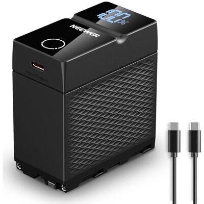 NEEWER Batterie de rechange NP-F970 10500 mAh, charge rapide PD 45 W, charge complète 2,3 H, OLED/USB A/C, pour appareils photo moniteur compatible avec Sony FX3 FX30 A7IV A7SIII Canon R5 R6 Nikon Z8 NEEWER Batterie de rechange NP-F970 10500 mAh, charge rapide PD 45 W, charge complète 2,3 H, OLED/USB A/C, pour appareils photo moniteur compatible avec Sony FX3 FX30 A7IV A7SIII Canon R5 R6 Nikon Z8