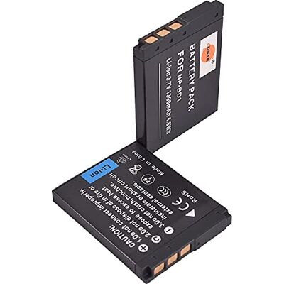 DSTE 2PCS NP-BD1 NP-FD1 Batterie Compatible avec Sony DSC-G3, DSC-T2, DSC-T70, DSC-T75, DSC-T77, DSC-T90, DSC-T200, DSC-T300 DSTE 2PCS NP-BD1 NP-FD1 Batterie Compatible avec Sony DSC-G3, DSC-T2, DSC-T70, DSC-T75, DSC-T77, DSC-T90, DSC-T200, DSC-T300