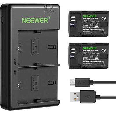 NEEWER Batterie de Remplacement LP-E6NH Chargeur de Batterie Rechargeable Compatible avec Canon EOS R7,EOS R5,EOS R6 R6 II,EOS R,5D II III IV,6D,6D II,7D,7D II,70D,80D,90D (2- Pack, Port Micro USB) NEEWER Batterie de Remplacement LP-E6NH Chargeur de Batterie Rechargeable Compatible avec Canon EOS R7,EOS R5,EOS R6 R6 II,EOS R,5D II III IV,6D,6D II,7D,7D II,70D,80D,90D (2- Pack, Port Micro USB)