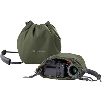 PGYTECH OneGo Cameratas met Trekkoord, Stijlvolle Zachte Handtas voor Straatfotografie, Schoudertas Compatibel met Systeemcamera’s van Nikon/Canon/Sony/Fuji en GoPro/Actiecamera’s, Groen PGYTECH OneGo Cameratas met Trekkoord, Stijlvolle Zachte Handtas voor Straatfotografie, Schoudertas Compatibel met Systeemcamera’s van Nikon/Canon/Sony/Fuji en GoPro/Actiecamera’s, Groen