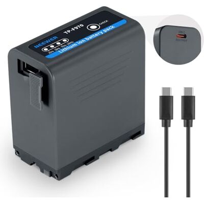 NEEWER NP-F970 Batterie de rechange, 10500 mAh, temps de charge complet, 4,8 heures de charge complète, câble de charge rapide PD 20 W USB C, caméscope, lampe vidéo LED, batterie pour appareil photo NEEWER NP-F970 Batterie de rechange, 10500 mAh, temps de charge complet, 4,8 heures de charge complète, câble de charge rapide PD 20 W USB C, caméscope, lampe vidéo LED, batterie pour appareil photo