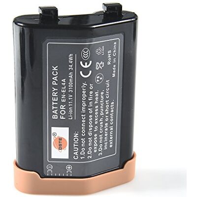 DSTE EN-EL4A ENEL4A Batterie Compatible avec Nikon EN-EL4, D2, D2H, D2Hs, D2X, D2Xs, D3, D3S, D3X, F6 DSTE EN-EL4A ENEL4A Batterie Compatible avec Nikon EN-EL4, D2, D2H, D2Hs, D2X, D2Xs, D3, D3S, D3X, F6