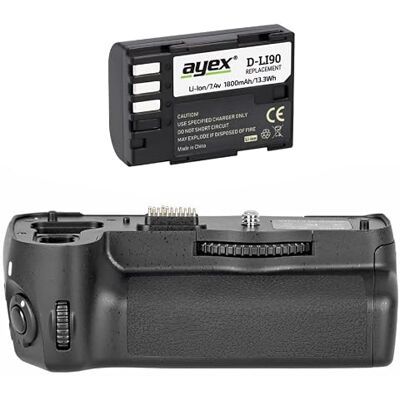ayex Poignée d'alimentation D-BG4 pour appareils photo reflex numériques Pentax K-7, K-5, K-5 II, K-5 IIs et avec 1 batterie D-Li90 ayex Poignée d'alimentation D-BG4 pour appareils photo reflex numériques Pentax K-7, K-5, K-5 II, K-5 IIs et avec 1 batterie D-Li90